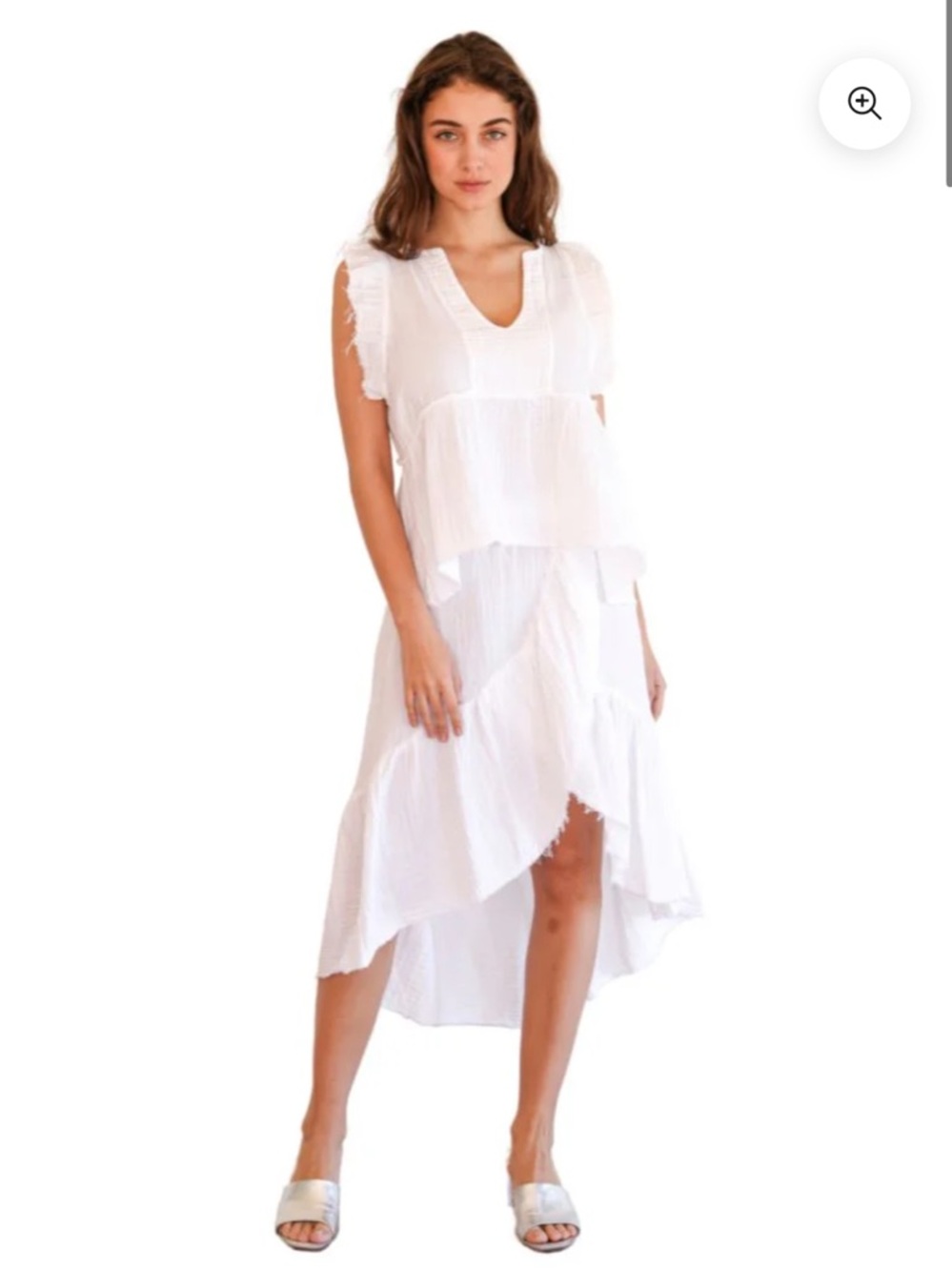 Stark X Gauze Ruffle Asymmetrical Skirt